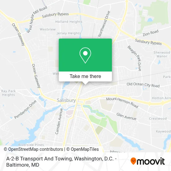 A-2-B Transport And Towing map