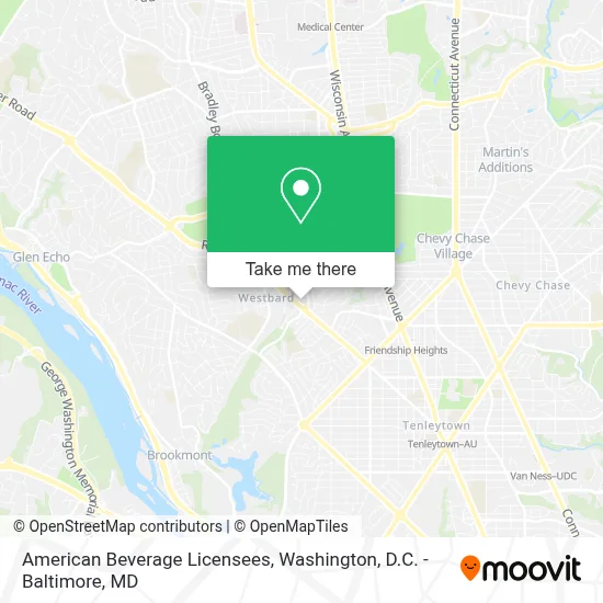 American Beverage Licensees map