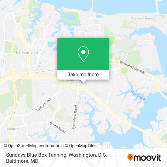 Sundays Blue Box Tanning map