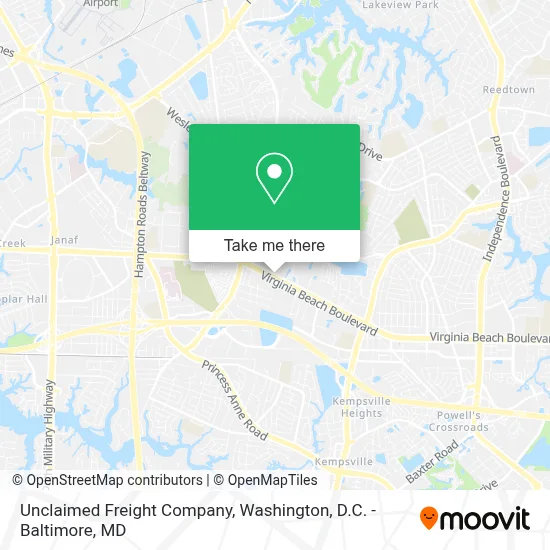 Unclaimed Freight Company map