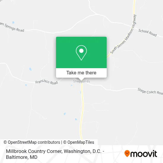 Millbrook Country Corner map