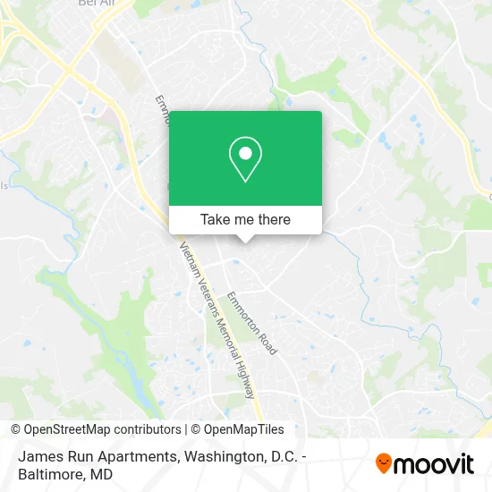 James Run Apartments map
