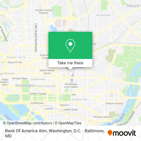 Bank Of America Atm map