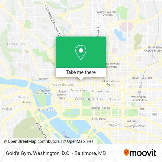 Gold's Gym map