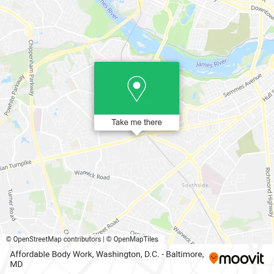 Affordable Body Work map