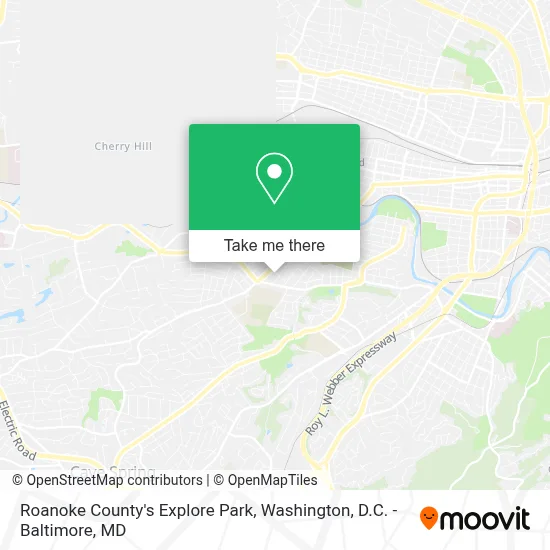 Roanoke County's Explore Park map