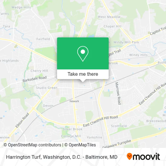 Harrington Turf map