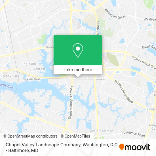 Chapel Valley Landscape Company map