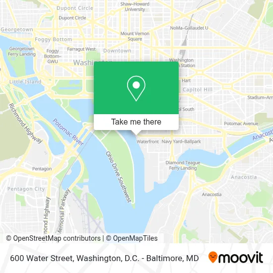600 Water Street map