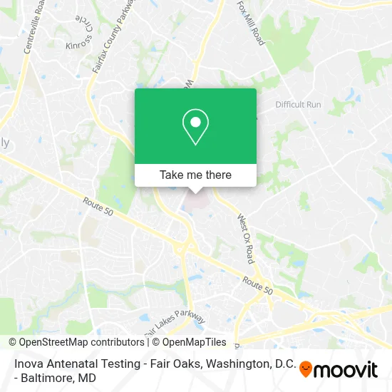 Inova Antenatal Testing - Fair Oaks map