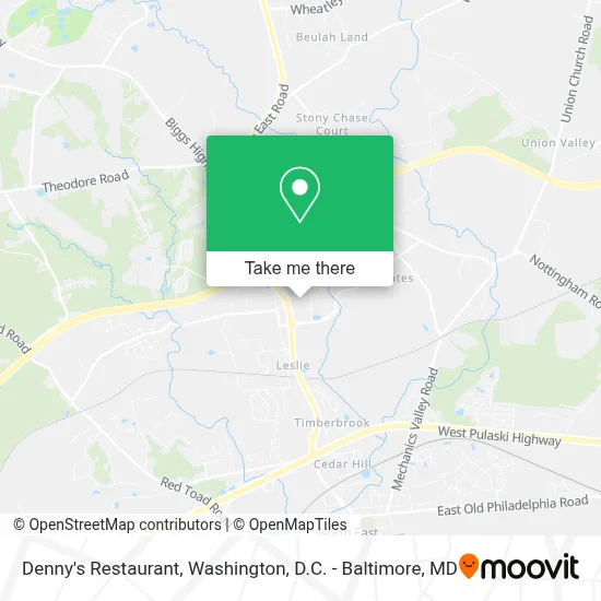 Denny's Restaurant map