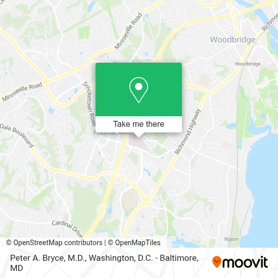 Peter A. Bryce, M.D. map
