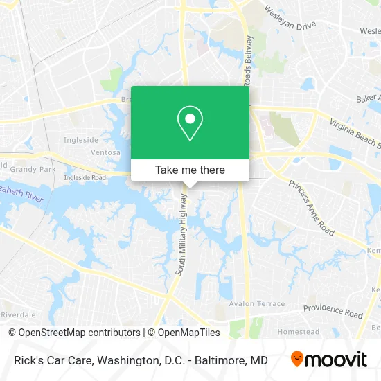 Rick's Car Care map