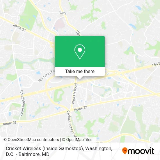 Cricket Wireless (Inside Gamestop) map