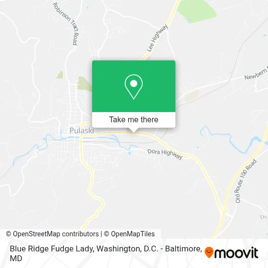 Blue Ridge Fudge Lady map