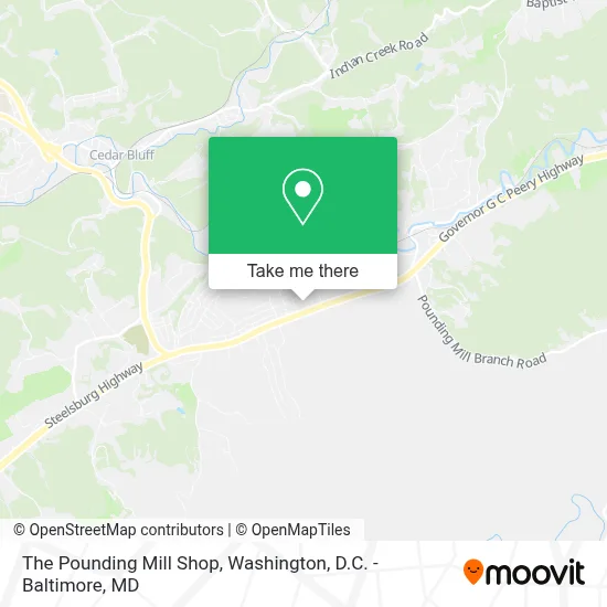 The Pounding Mill Shop map