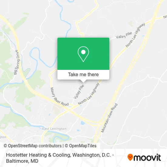 Hostetter Heating & Cooling map