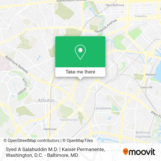 Syed A Salahuddin M.D. | Kaiser Permanente map