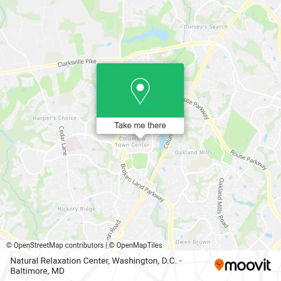 Natural Relaxation Center map