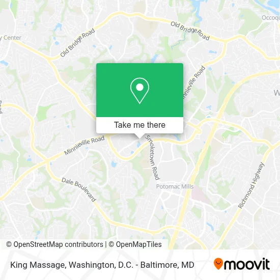 King Massage map