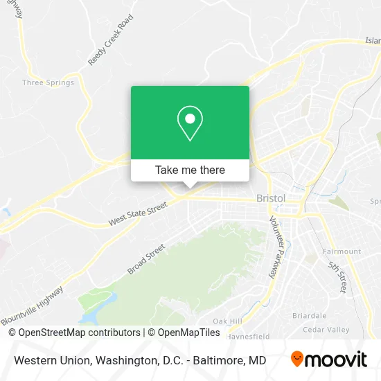Western Union map