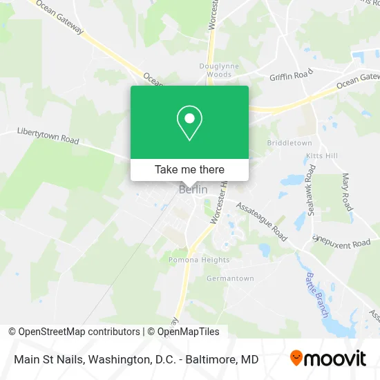 Main St Nails map