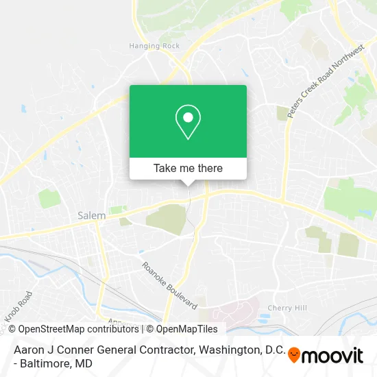 Aaron J Conner General Contractor map