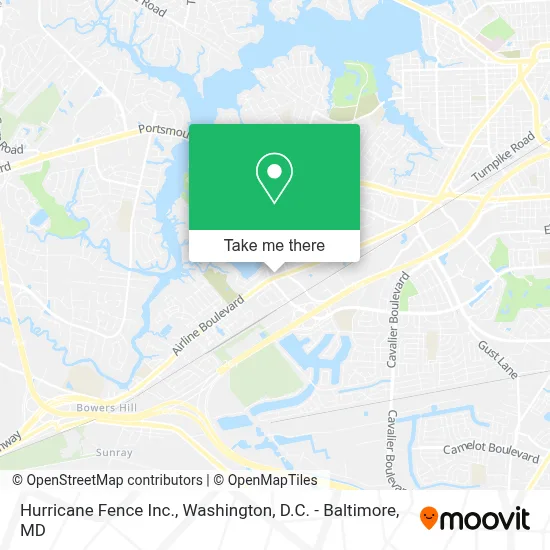 Hurricane Fence Inc. map