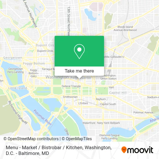 Menu - Market / Bistrobar / Kitchen map
