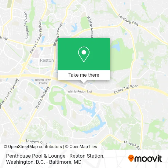 Penthouse Pool & Lounge - Reston Station map