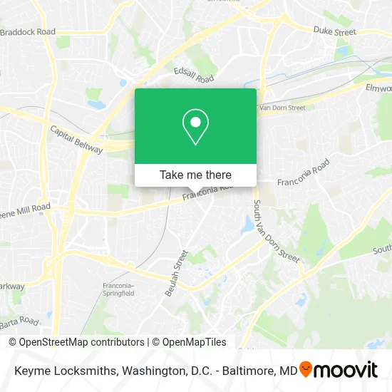 Keyme Locksmiths map