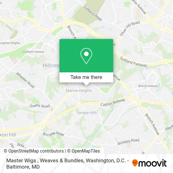 Master Wigs , Weaves & Bundles map