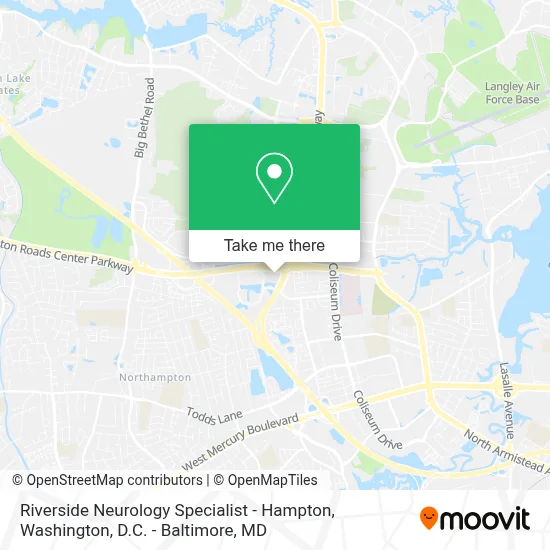 Riverside Neurology Specialist - Hampton map