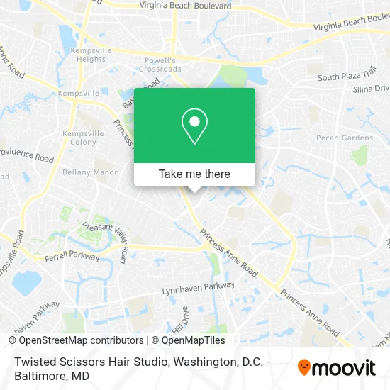 Twisted Scissors Hair Studio map