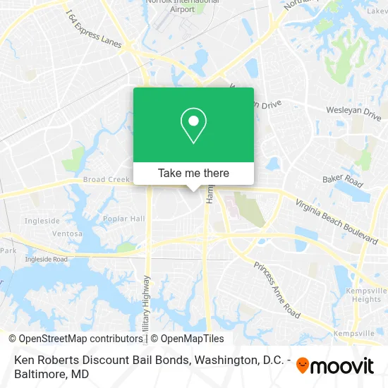 Ken Roberts Discount Bail Bonds map