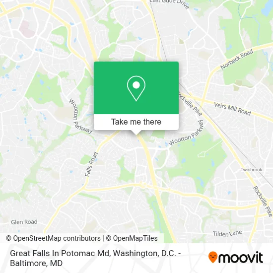 Great Falls In Potomac Md map