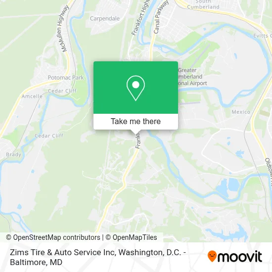 Zims Tire & Auto Service Inc map