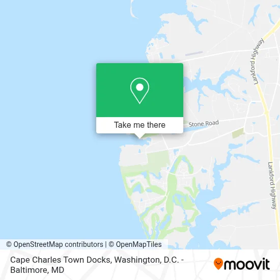 Cape Charles Town Docks map