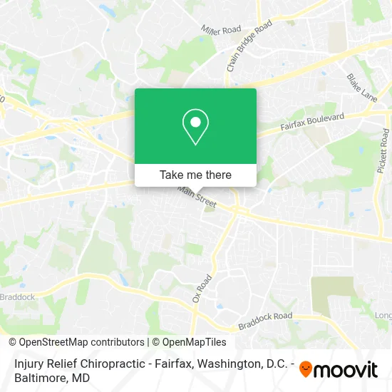 Injury Relief Chiropractic - Fairfax map