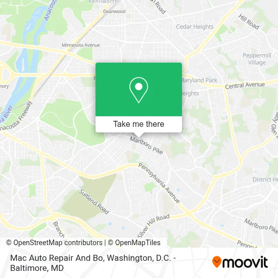 Mac Auto Repair And Bo map
