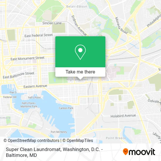 Super Clean Laundromat map