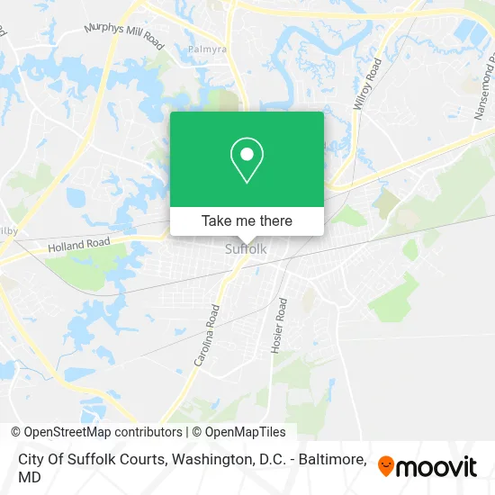 City Of Suffolk Courts map