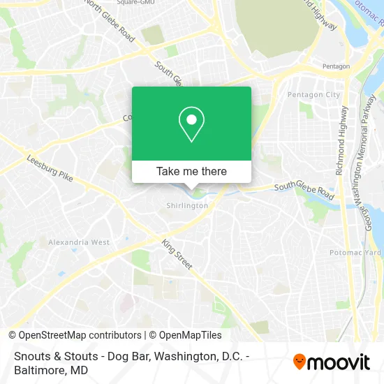 Snouts & Stouts - Dog Bar map