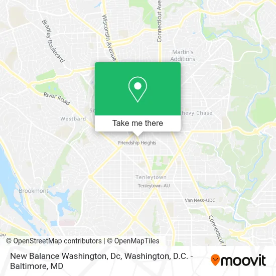 New Balance Washington, Dc map