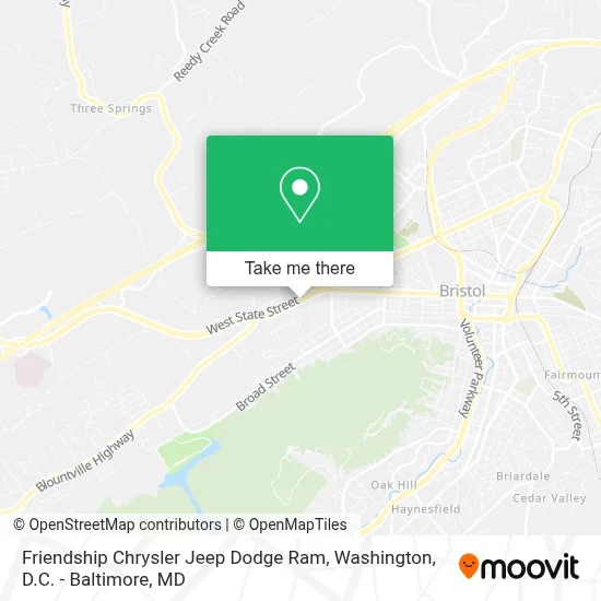 Friendship Chrysler Jeep Dodge Ram map