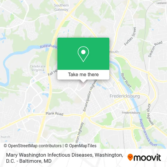 Mary Washington Infectious Diseases map