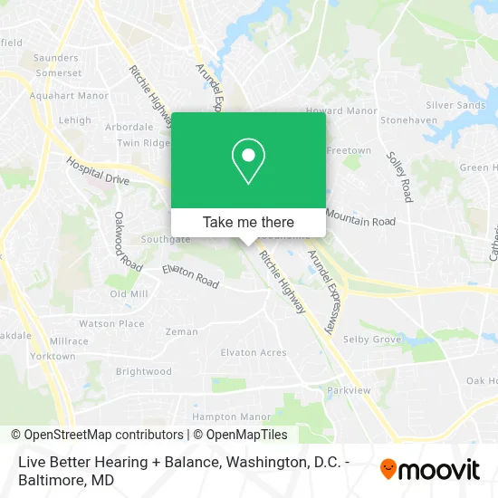Live Better Hearing + Balance map