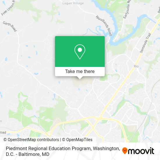 Piedmont Regional Education Program map