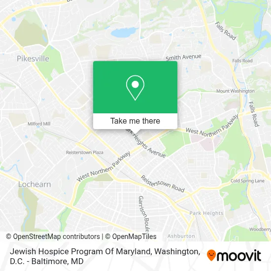 Jewish Hospice Program Of Maryland map