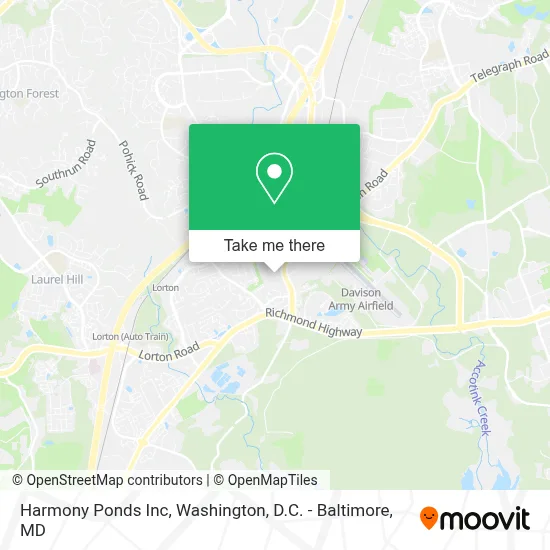 Harmony Ponds Inc map